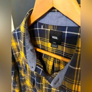 Vans long sleeve button down plaid